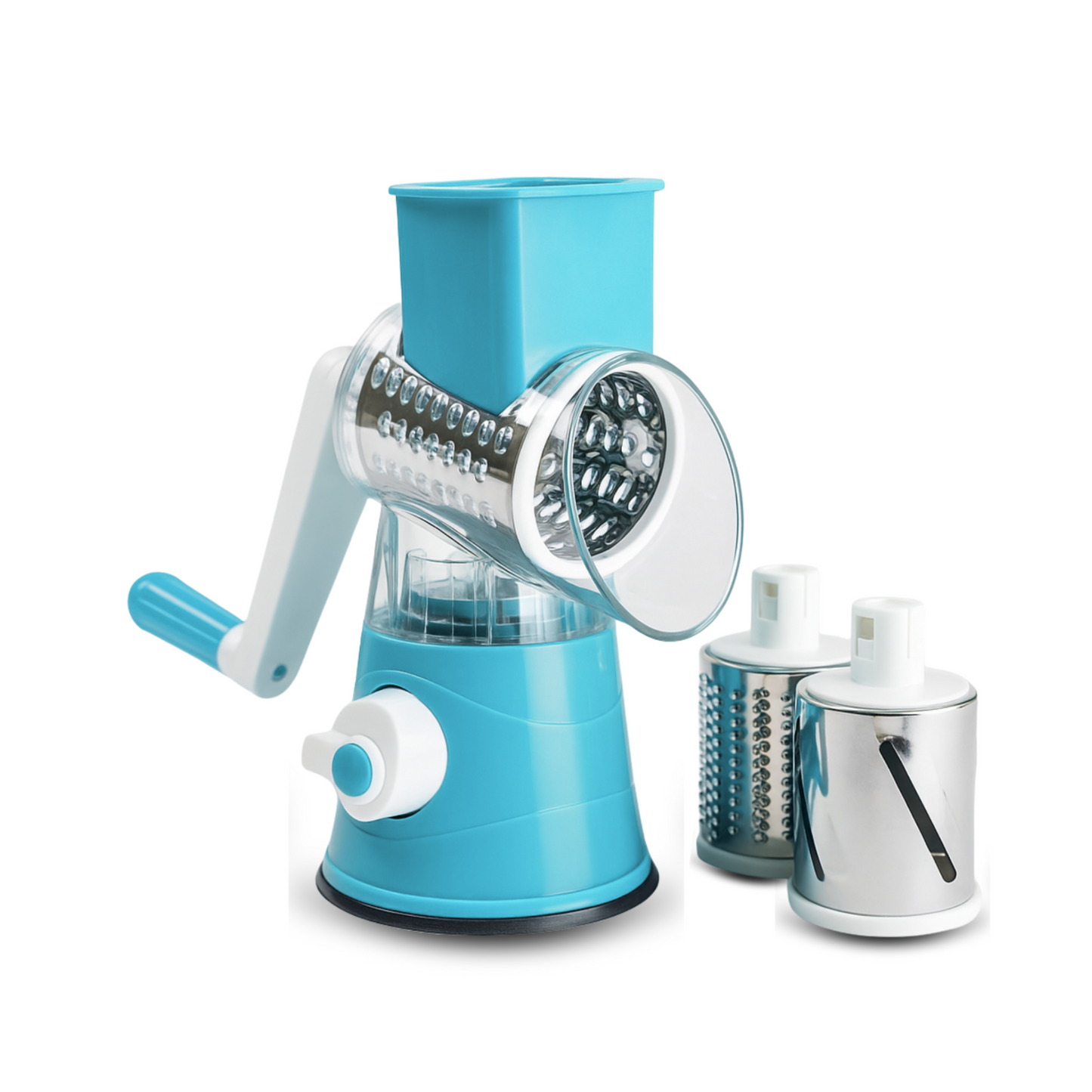 Drum type hand cranked vegetable slicer