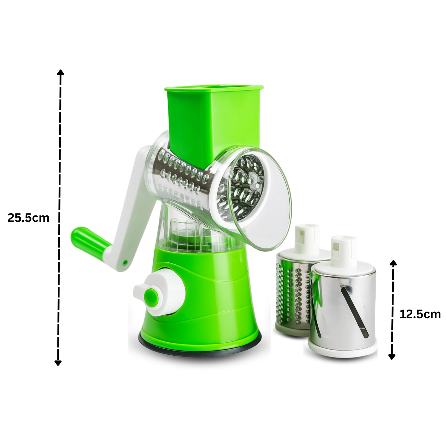 Drum type hand cranked vegetable slicer