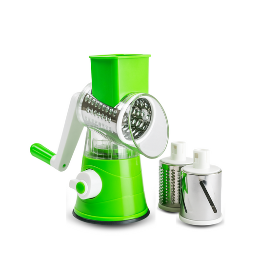 Drum type hand cranked vegetable slicer